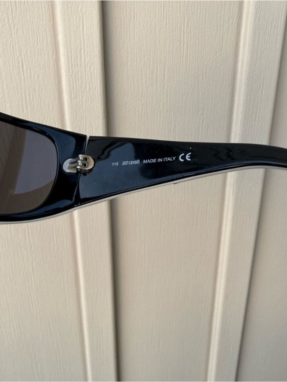 Just Cavalli Y2K Black and White Logo Oversized Sunglasses - Picture 5 of 9